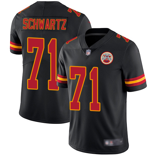 Youth Kansas City Chiefs #71 Mitchell Schwart Black Vapor Untouchable Limited Stitched NFL Jersey